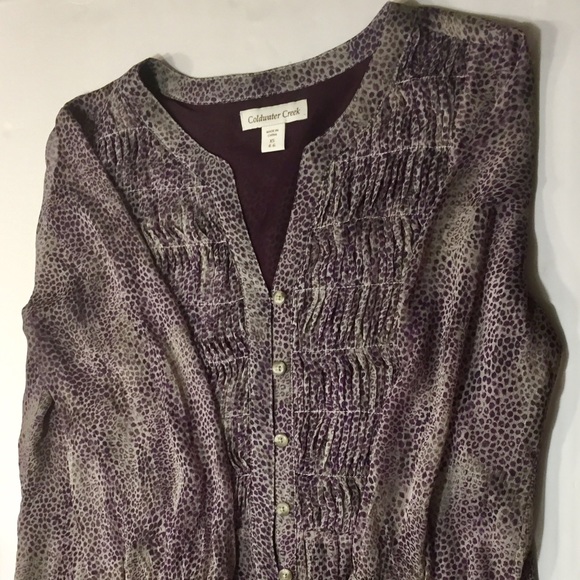 BEAUTIFUL LADIES COLDWATER CREEK CHIFFON BLOUSE - Picture 2 of 10